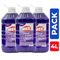 Pack Limpiatodo Antibacterial Lavanda Max De Daryza 4000 Ml